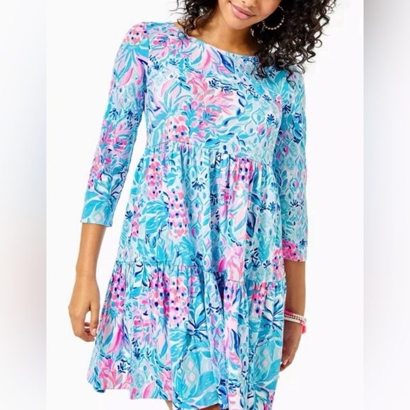 Lilly Pulitzer Dresses & Skirts - Lilly Pulitzer Geanna Cotton Swing Dress sz L